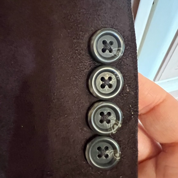 Faux Suede( polyester) sports coat. Chocolate Brown Men’s 44R - Picture 5 of 5